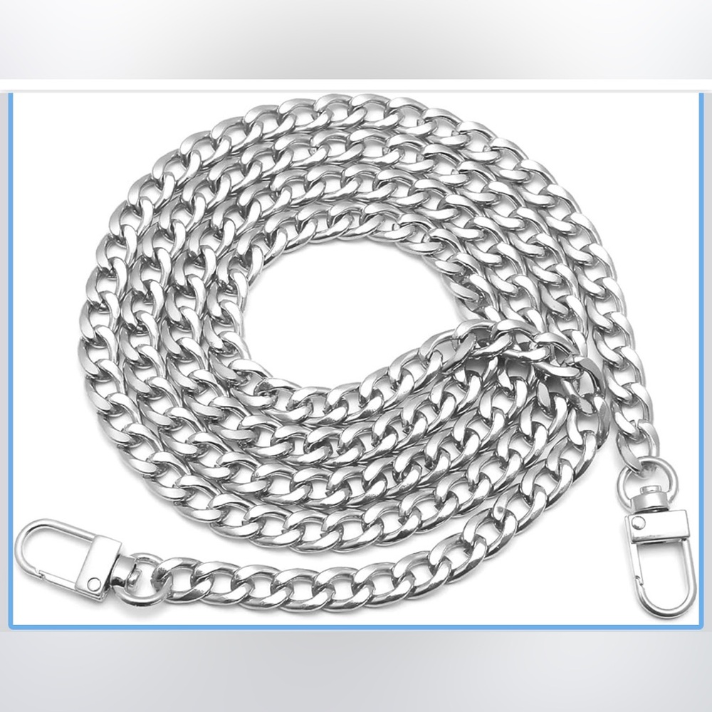 Silver Tone Crossbody Chain 47” (A737)